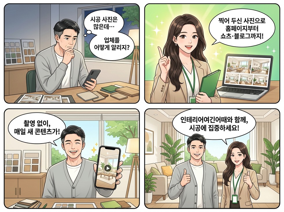 인테리어여긴어때 4컷 만화